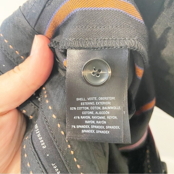 Anthropologie | The Essential Slim Cropped Cotton Blend Trousers With Belt 0 - Picture 6 of 11